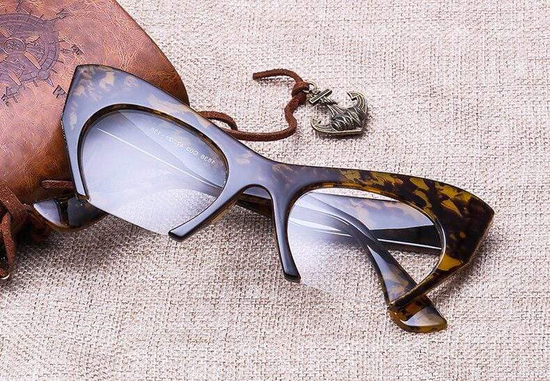 Fashion Retro Half frame Cat eye Women Glasses