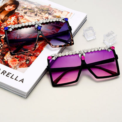 Punk Diamond Rhinestone Eyeglasses UV400