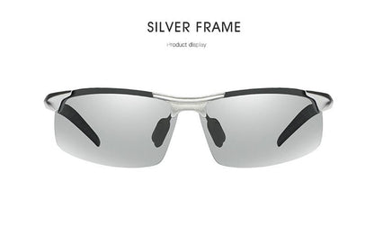 Aluminum Rimless Photochromic Sunglasses