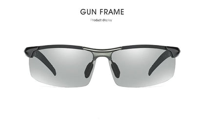 Aluminum Rimless Photochromic Sunglasses