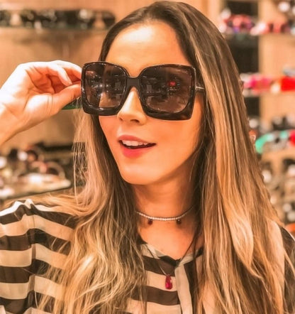 Fashion Square Big Frame Vintage Retro Sunglasses