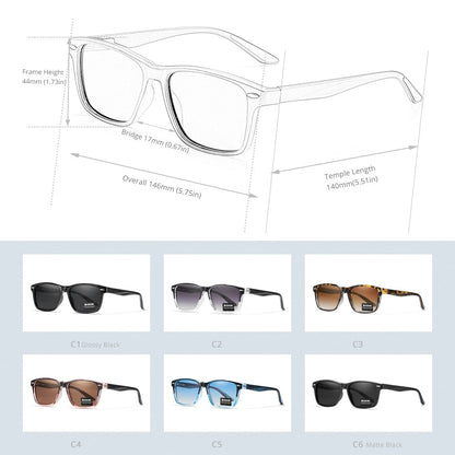 Square Polarized Sunglasses