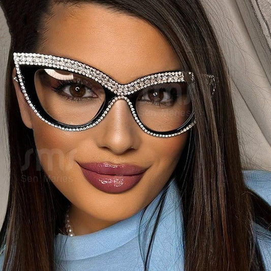Luxury Cat Eye Diamond Sunglasses UV400