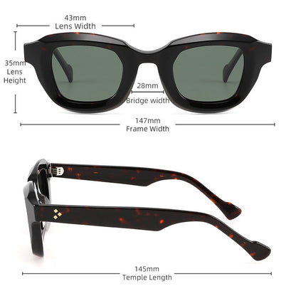 Square frame large frame sunglasses