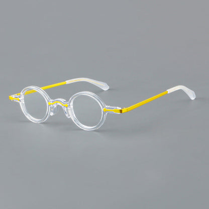 Leif Retro Small Round Acetate Glasses Frame