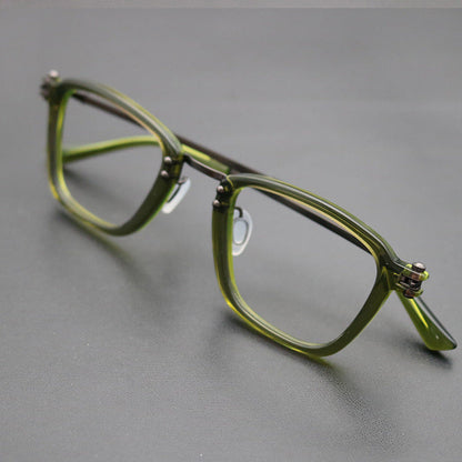 Tiberius Retro Titanium Square Glasses Frame