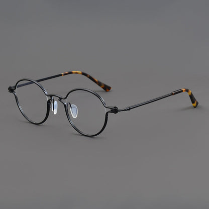 Kian Titanium Vintage Round Eyeglasses Frames