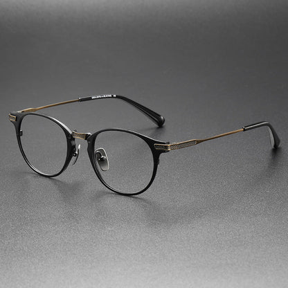 Retro Oval Titanium Ultra-Light Glasses Frame