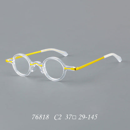Leif Retro Small Round Acetate Glasses Frame