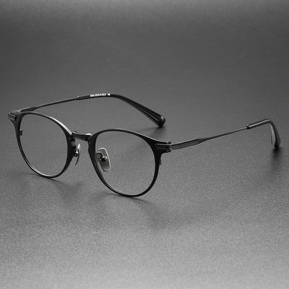 Retro Oval Titanium Ultra-Light Glasses Frame
