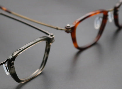 Tiberius Retro Titanium Square Glasses Frame