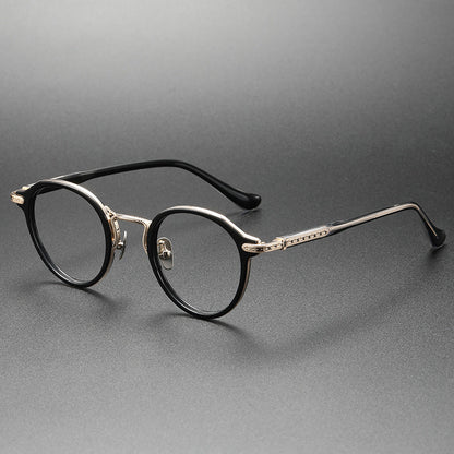 Titanium Vintage Round Eyeglasses Frames BRAGILE +