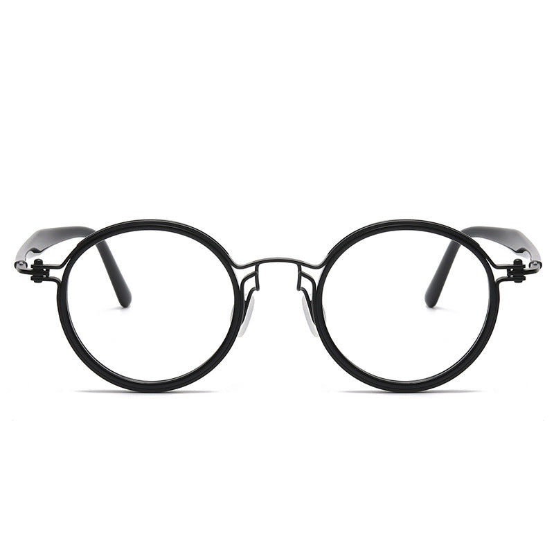 Tadeo Titanium Vintage Round Eyeglasses Frames