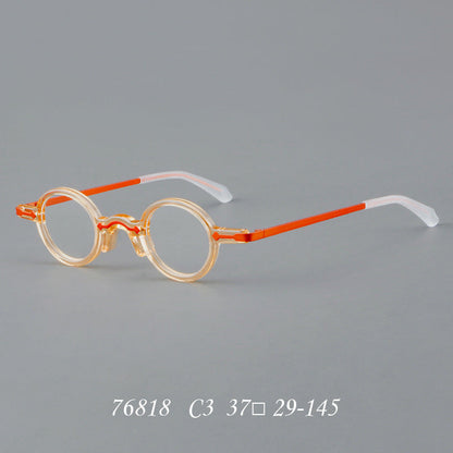Leif Retro Small Round Acetate Glasses Frame