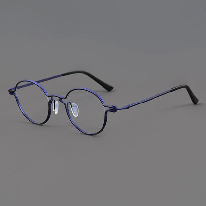Kian Titanium Vintage Round Eyeglasses Frames