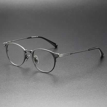 Retro Oval Titanium Ultra-Light Glasses Frame