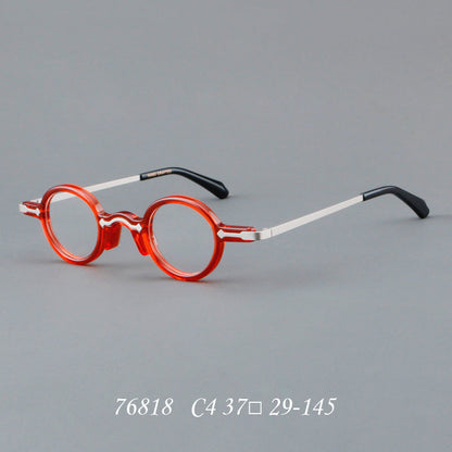 Leif Retro Small Round Acetate Glasses Frame