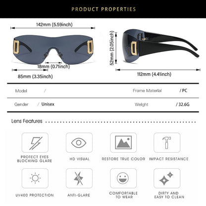 Punk Wrap Around Y2K Sunglasses
