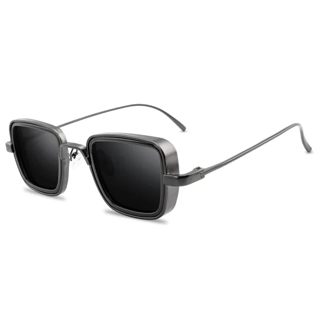Retro Square Metal Frame Sunglasses