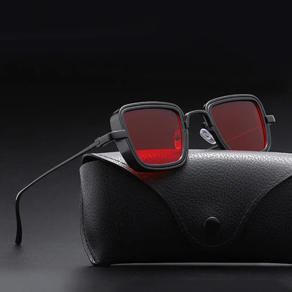Retro Square Metal Frame Sunglasses