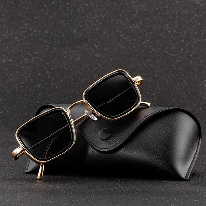 Retro Square Metal Frame Sunglasses