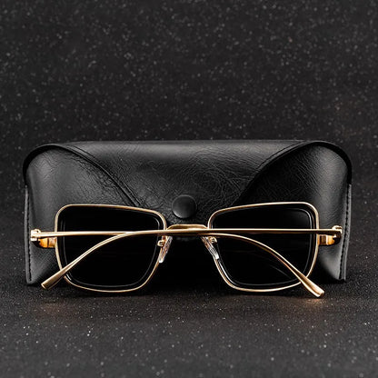 Retro Square Metal Frame Sunglasses