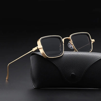 Retro Square Metal Frame Sunglasses