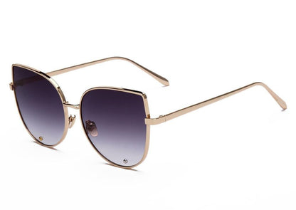 Vintage Fashion Metal Frame Clear Lens Sun Glasses
