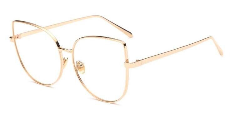 Vintage Fashion Metal Frame Clear Lens Sun Glasses