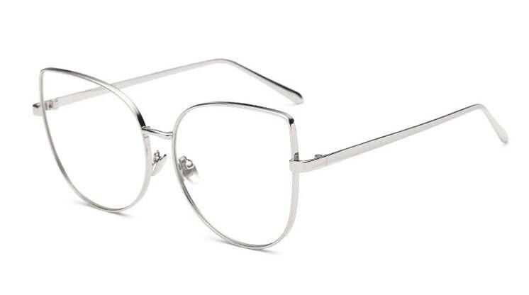 Vintage Fashion Metal Frame Clear Lens Sun Glasses