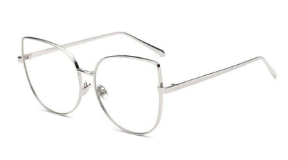 Vintage Fashion Metal Frame Clear Lens Sun Glasses
