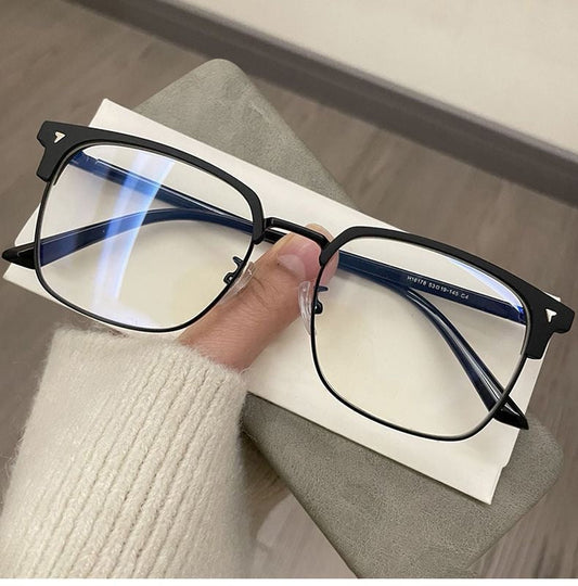Half-frame anti-blue light reading glasses
