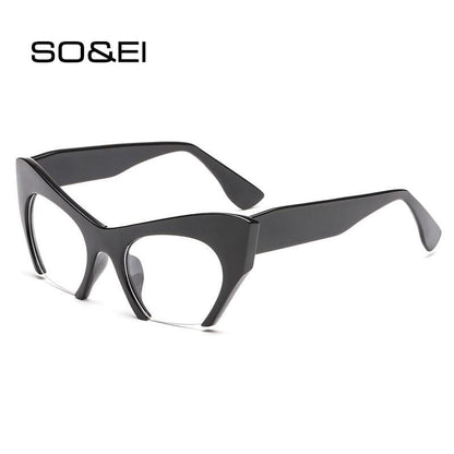 Fashion Retro Half frame Cat eye Women Glasses