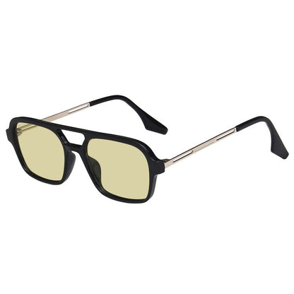 Retro Double Bridges Leopard SunGlasses