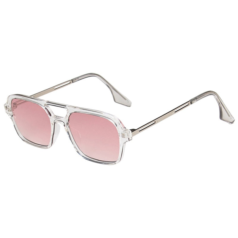 Retro Double Bridges Leopard SunGlasses
