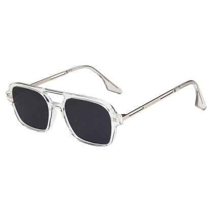 Retro Double Bridges Leopard SunGlasses