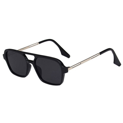 Retro Double Bridges Leopard SunGlasses