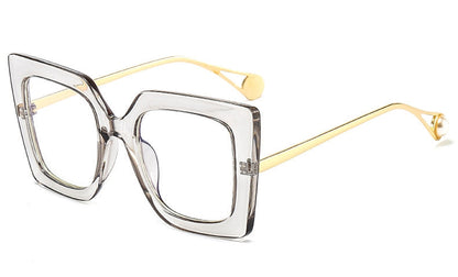 Flower Square Glasses Frames Oversize Eyeglasses