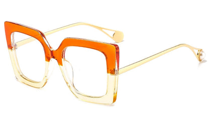 Flower Square Glasses Frames Oversize Eyeglasses