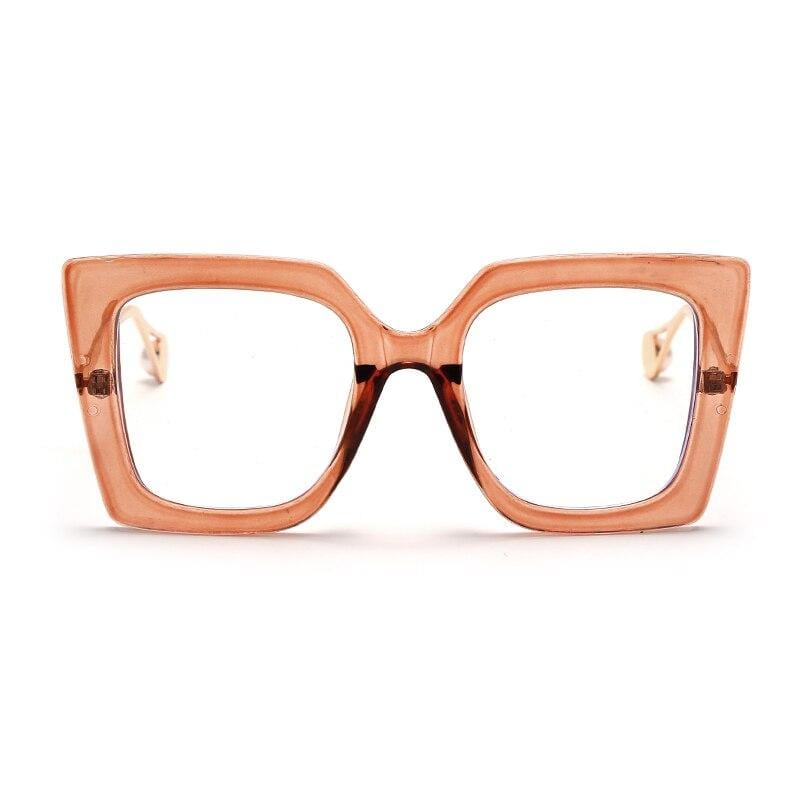 Vintage Square Clear Glasses Optical Anti Blue Light