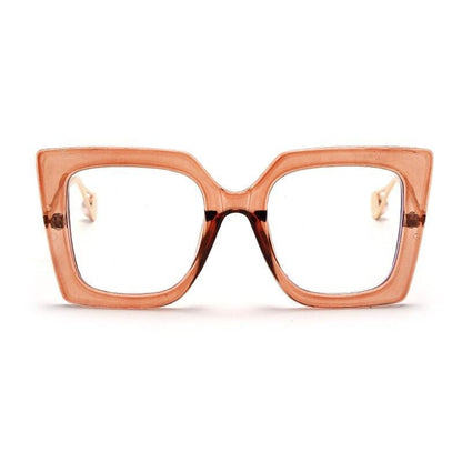 Vintage Square Clear Glasses Optical Anti Blue Light
