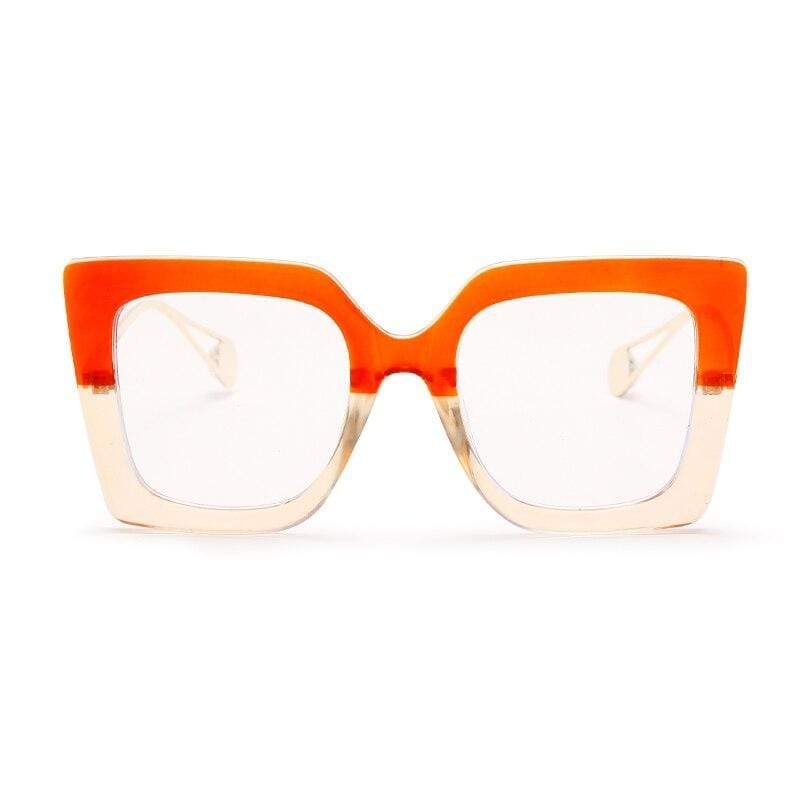 Vintage Square Clear Glasses Optical Anti Blue Light