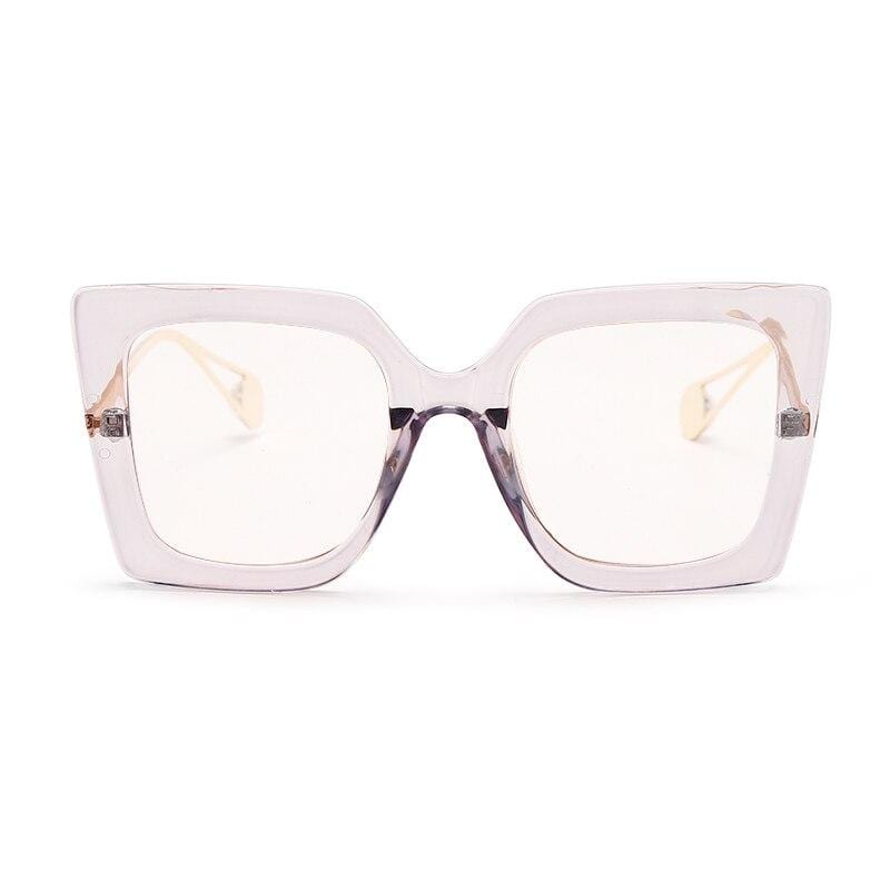Vintage Square Clear Glasses Optical Anti Blue Light