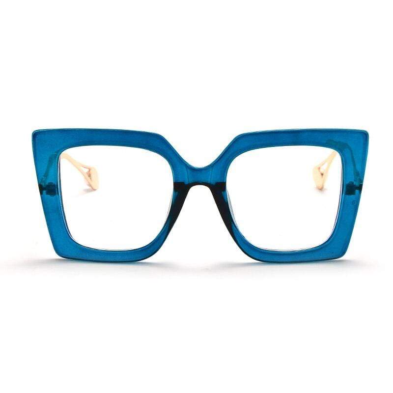 Vintage Square Clear Glasses Optical Anti Blue Light