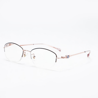 Half-frame anti-blue light reading glasses