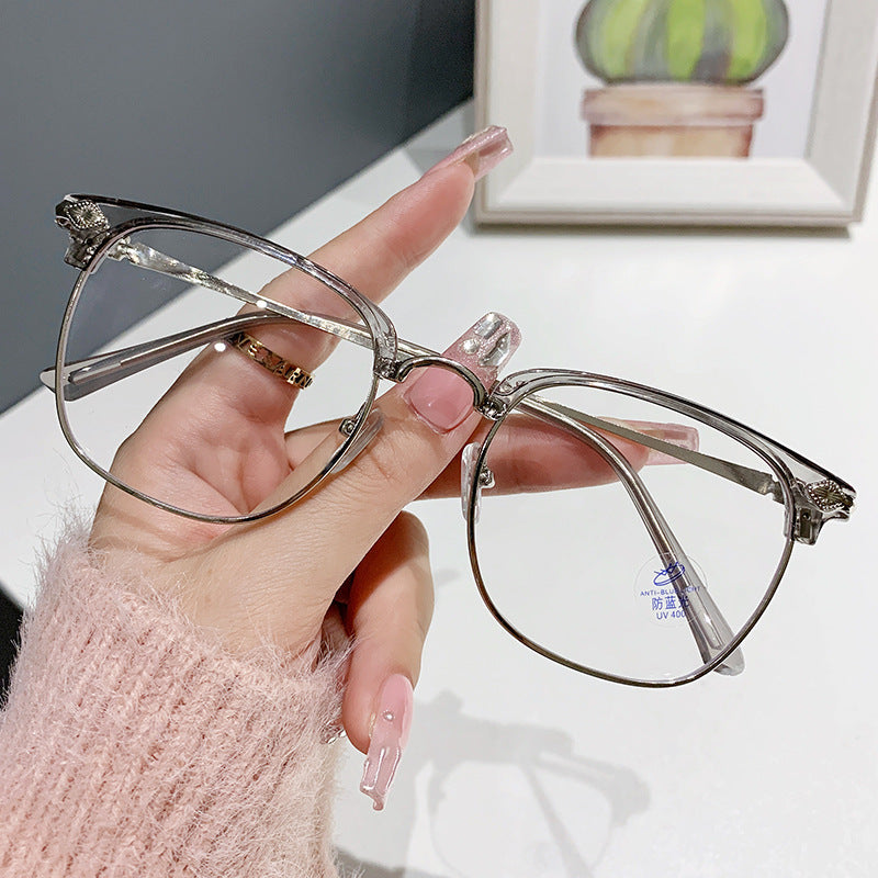 Half frame anti-blue light reading glasses