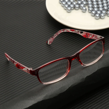 Printed resin anti-blue light reading glasses