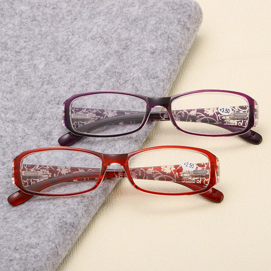 Spring hinge reading glasses