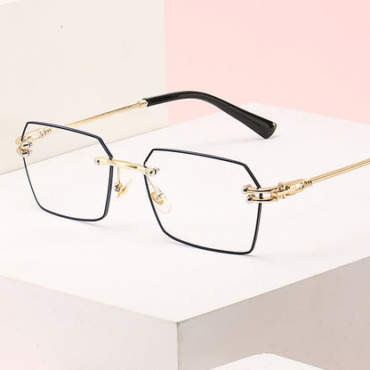 Frameless anti-blue light reading glasses