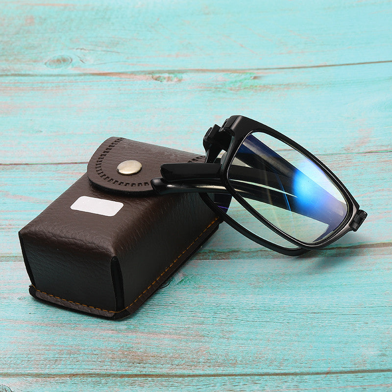Anti-blue light portable folding reading glasses